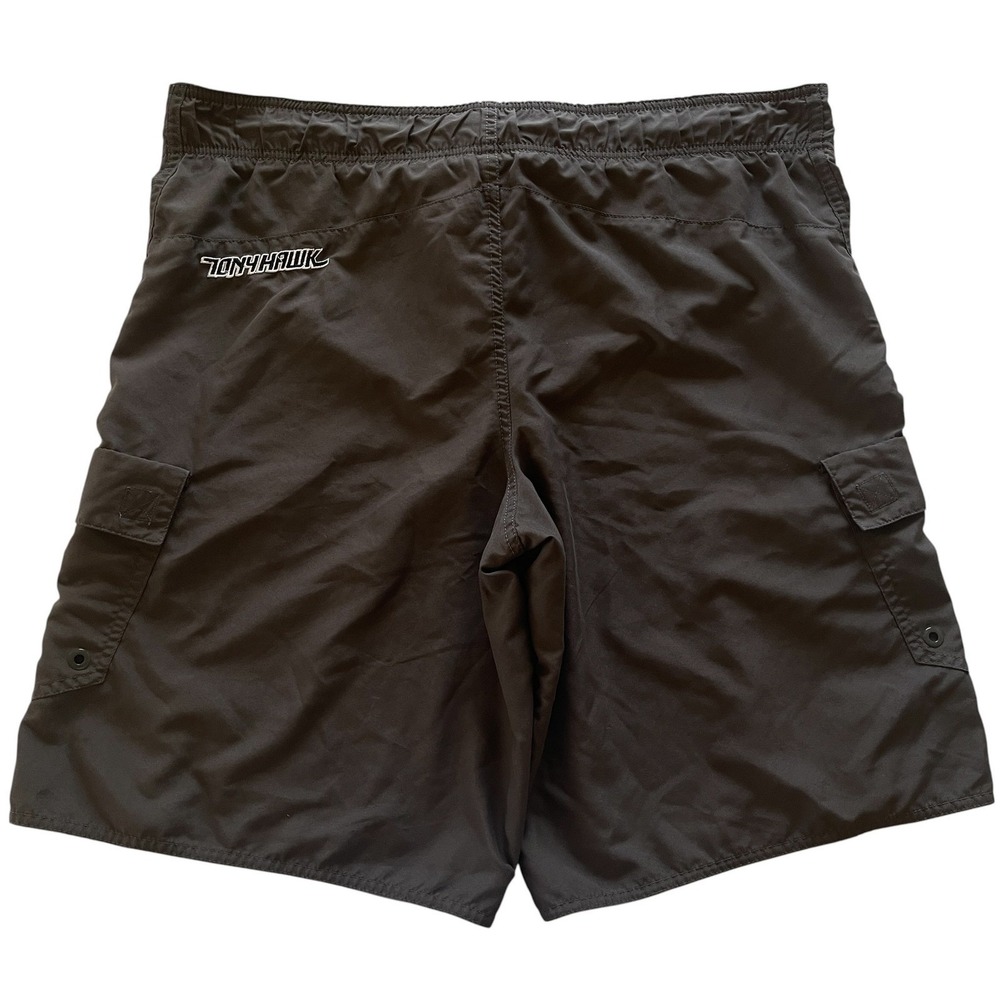 Tony Hawk Board Shorts Men XL Black Cargo Swim Trunks Skater Surf Beachwear